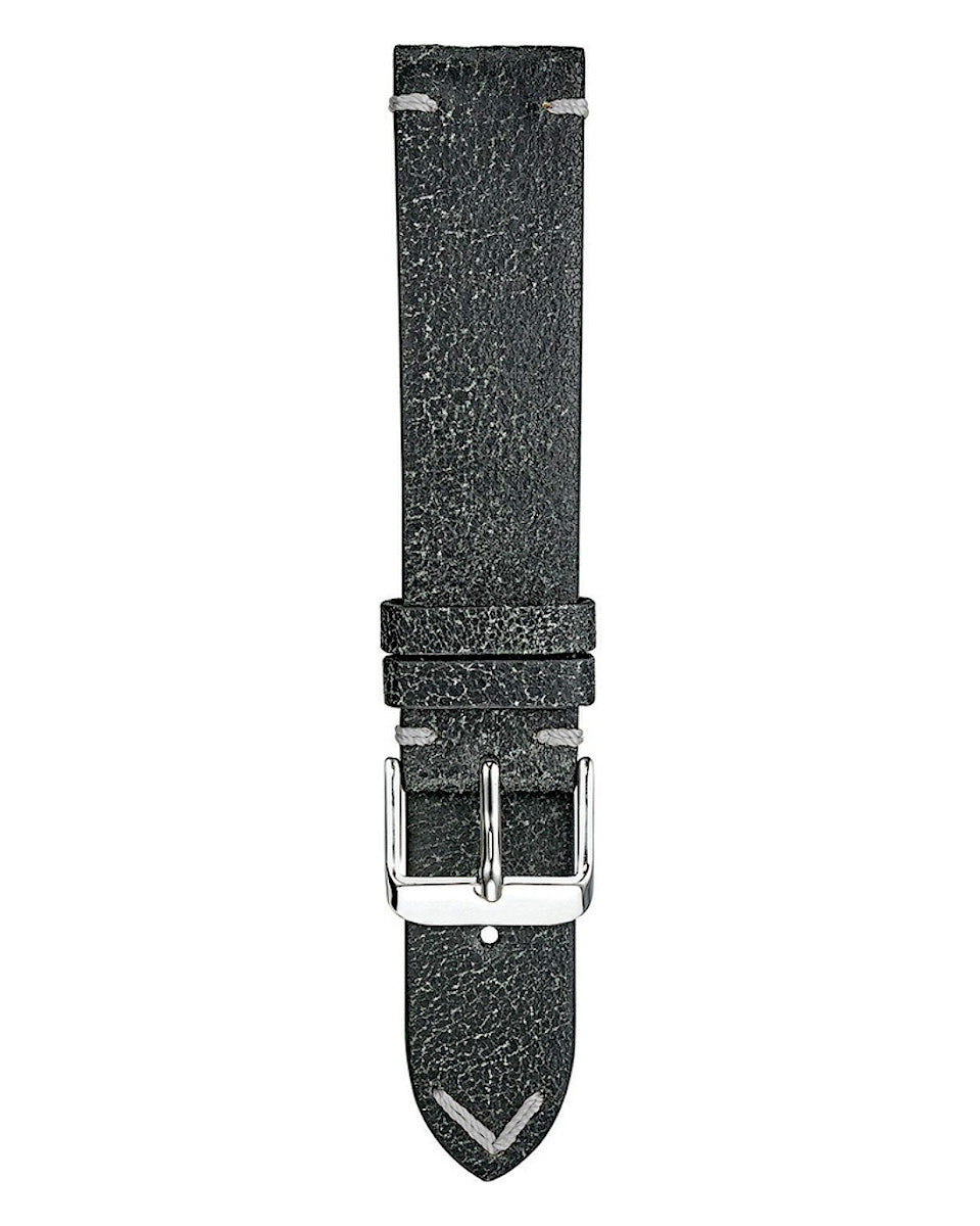 Black Vintage Cracked Leather Strap