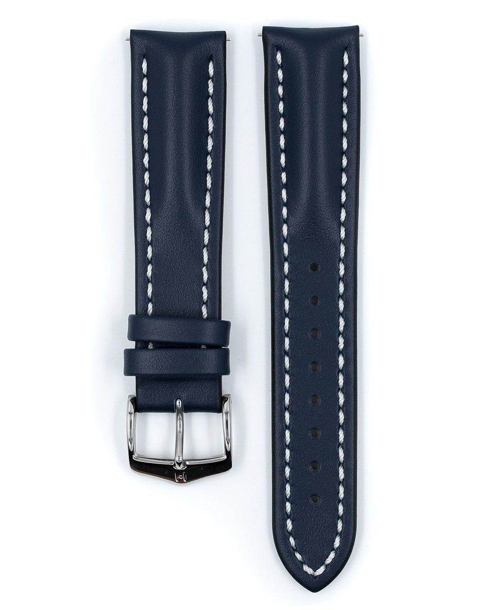 Hirsch HEAVY CALF Blue Water-Resistant Watch Strap