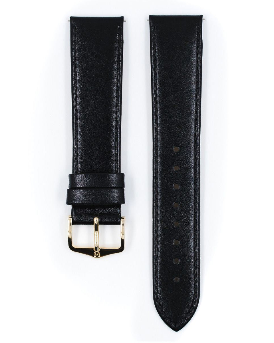 Hirsch OSIRIS Black Calf Leather Watch Strap