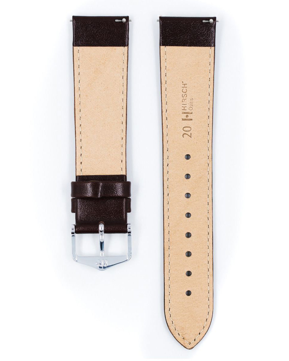 Hirsch OSIRIS Brown Calf Leather Watch Strap