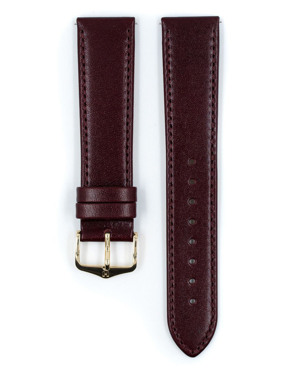 Hirsch OSIRIS Burgundy Calf Leather Watch Strap