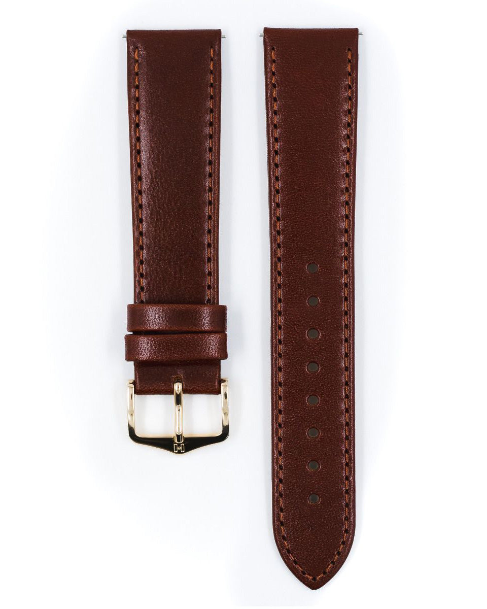 Hirsch OSIRIS Light Brown Calf Leather Watch Strap