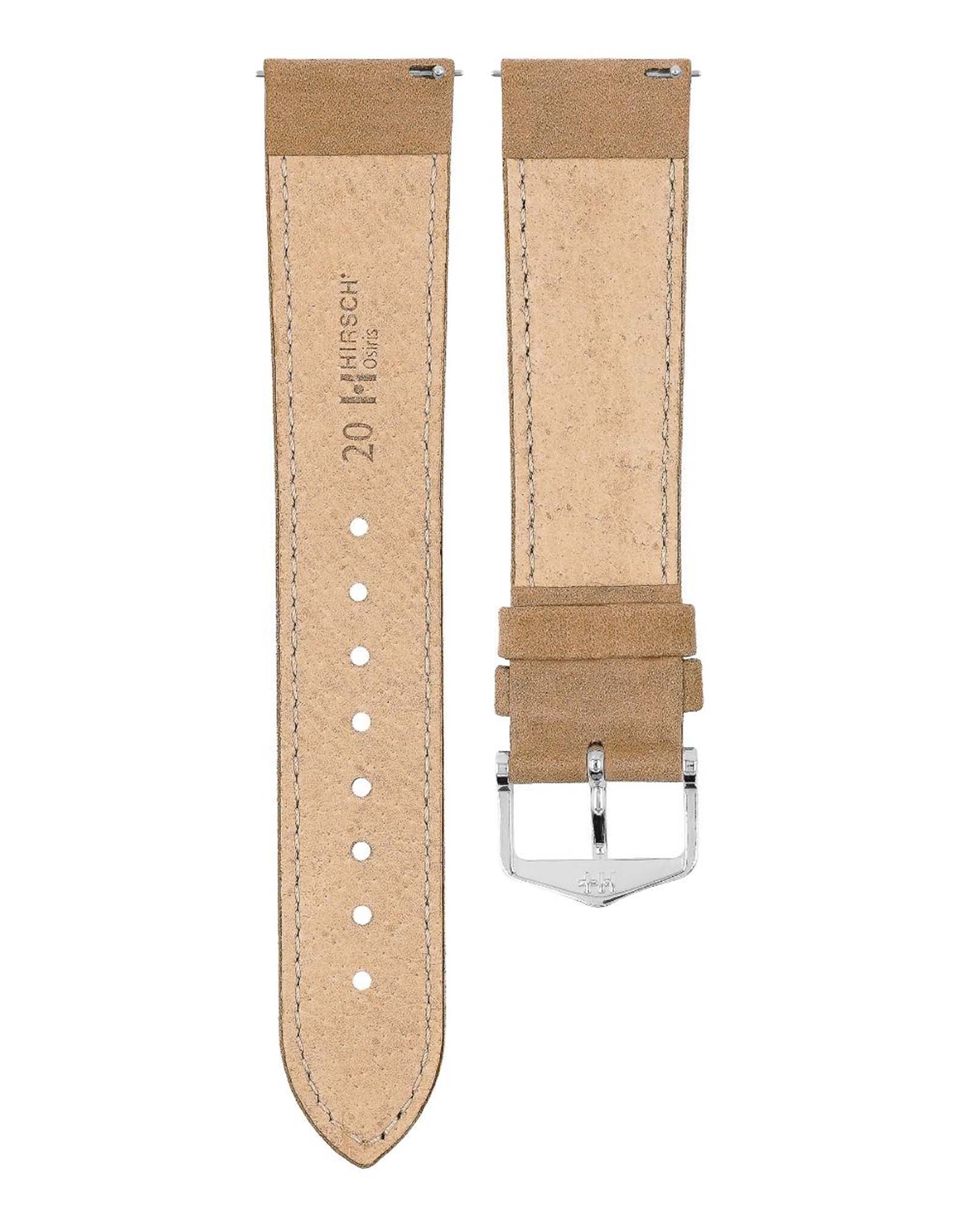 Hirsch OSIRIS Beige Nubuck Calf Leather Watch Strap