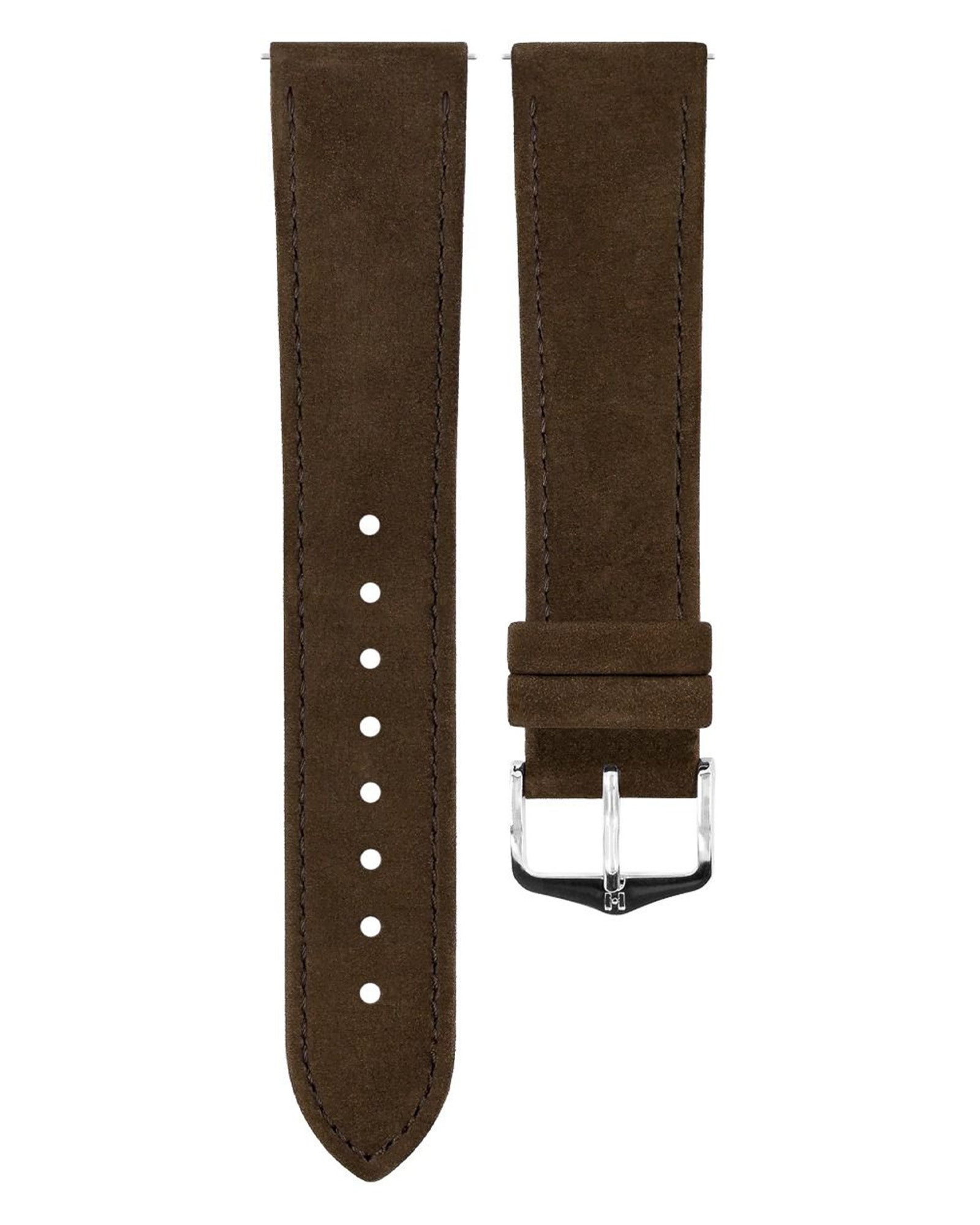 Hirsch OSIRIS Brown Nubuck Calf Leather Watch Strap