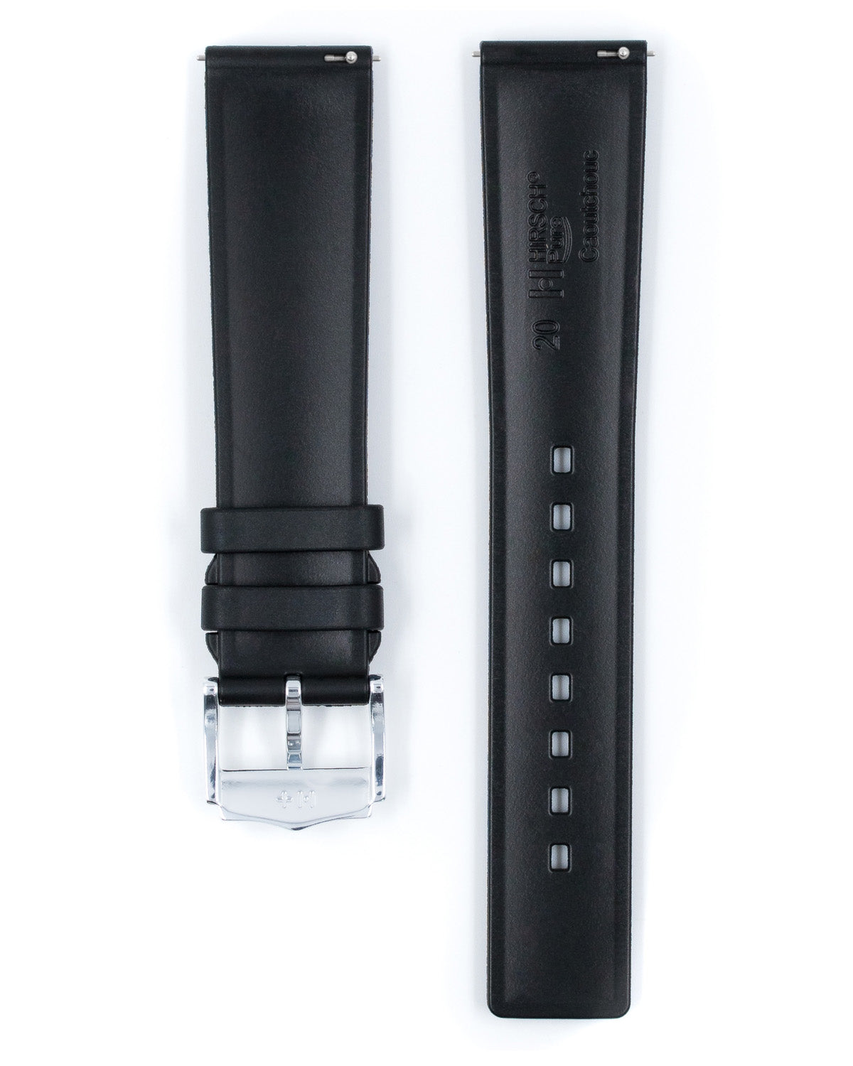 Hirsch PURE Natural Rubber Strap - Black