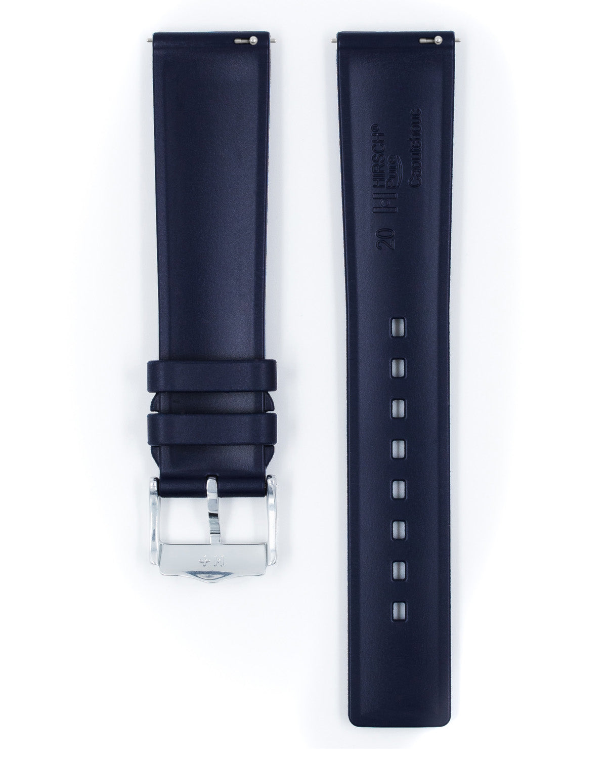 Hirsch PURE Natural Rubber Strap - Blue