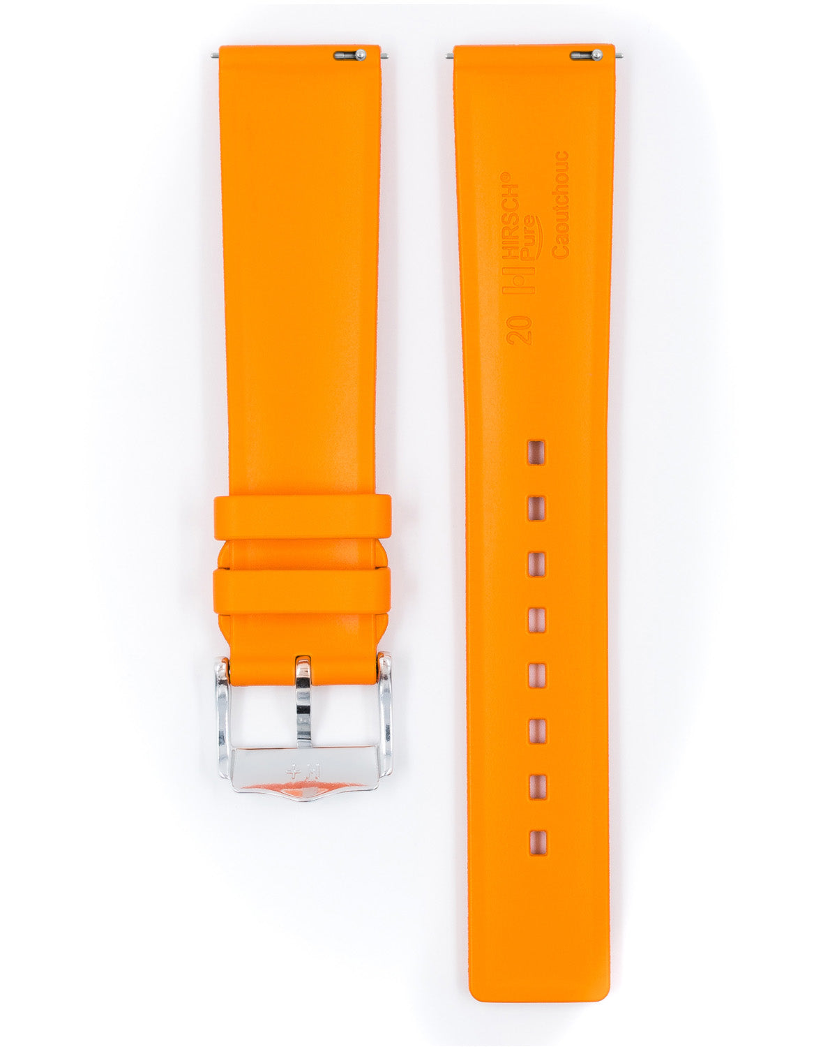 Hirsch PURE Natural Rubber Strap - Orange