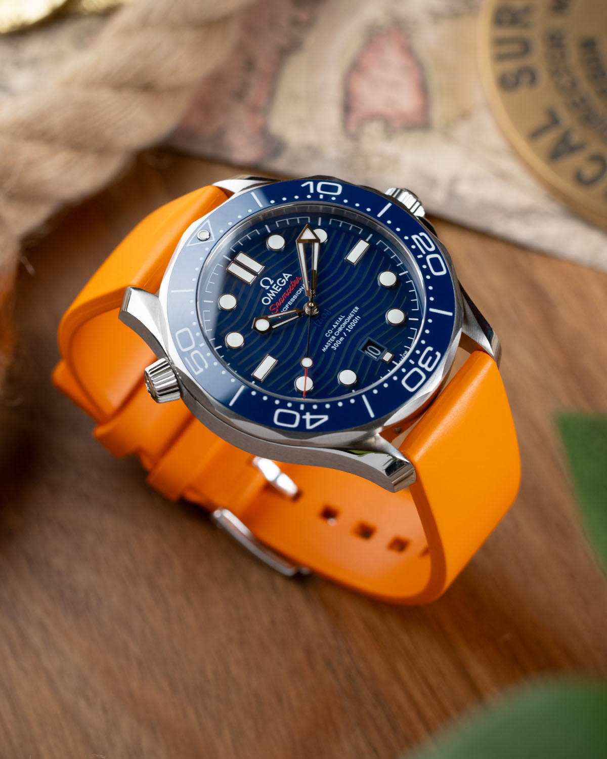 Hirsch PURE Natural Rubber Strap - Orange