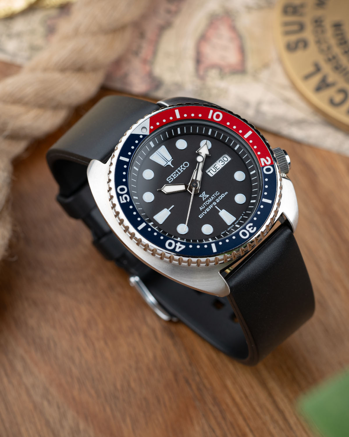 Hirsch PURE Natural Rubber Strap - Black