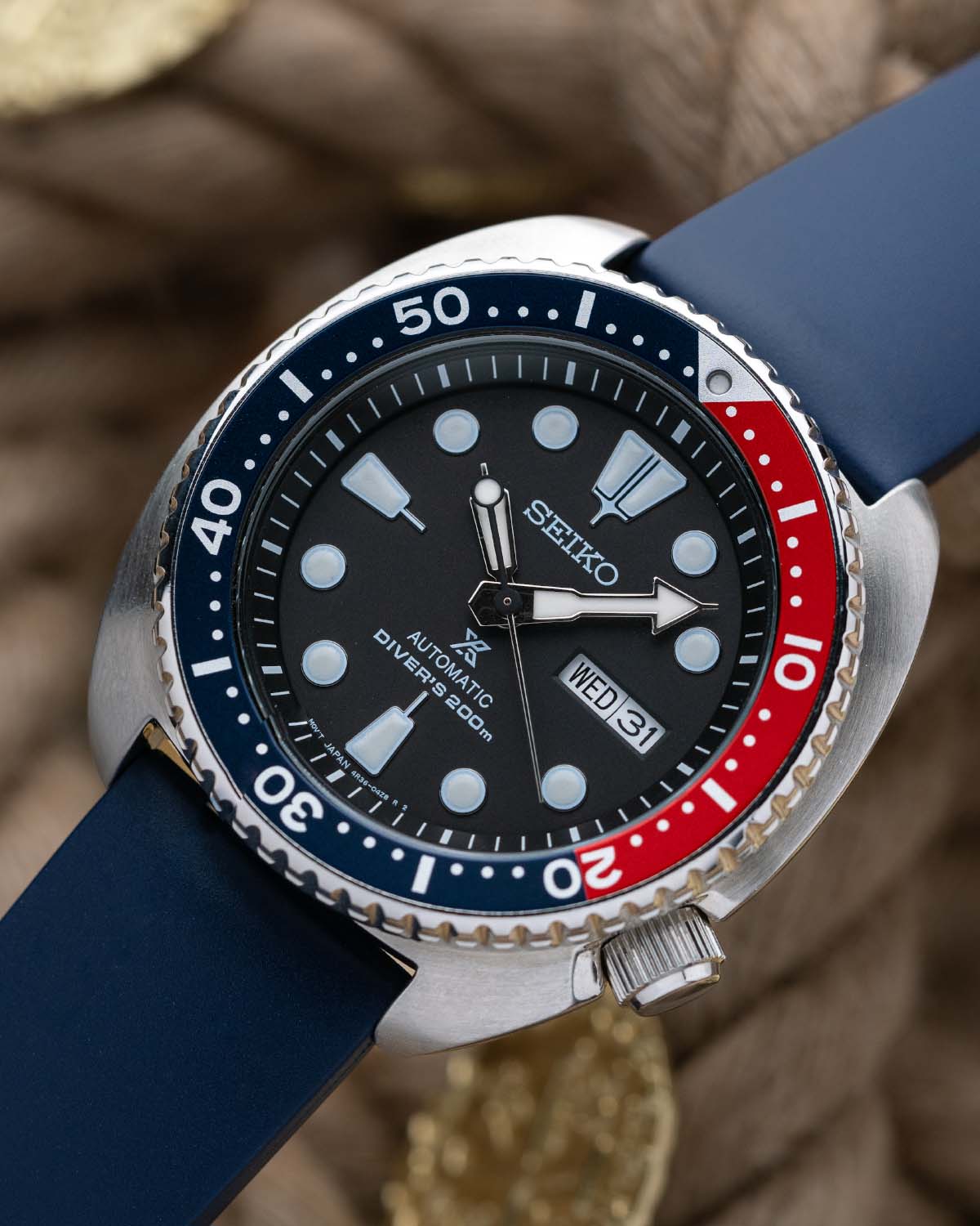 Hirsch PURE Natural Rubber Strap - Blue