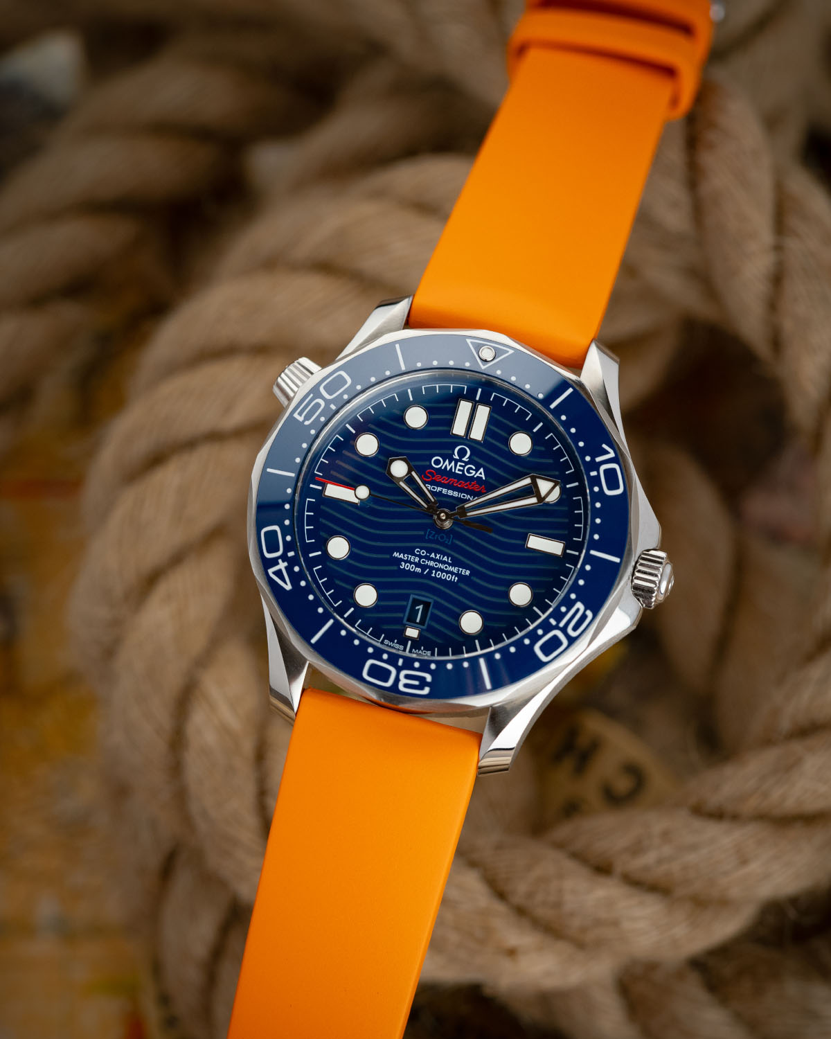Hirsch PURE Natural Rubber Strap - Orange