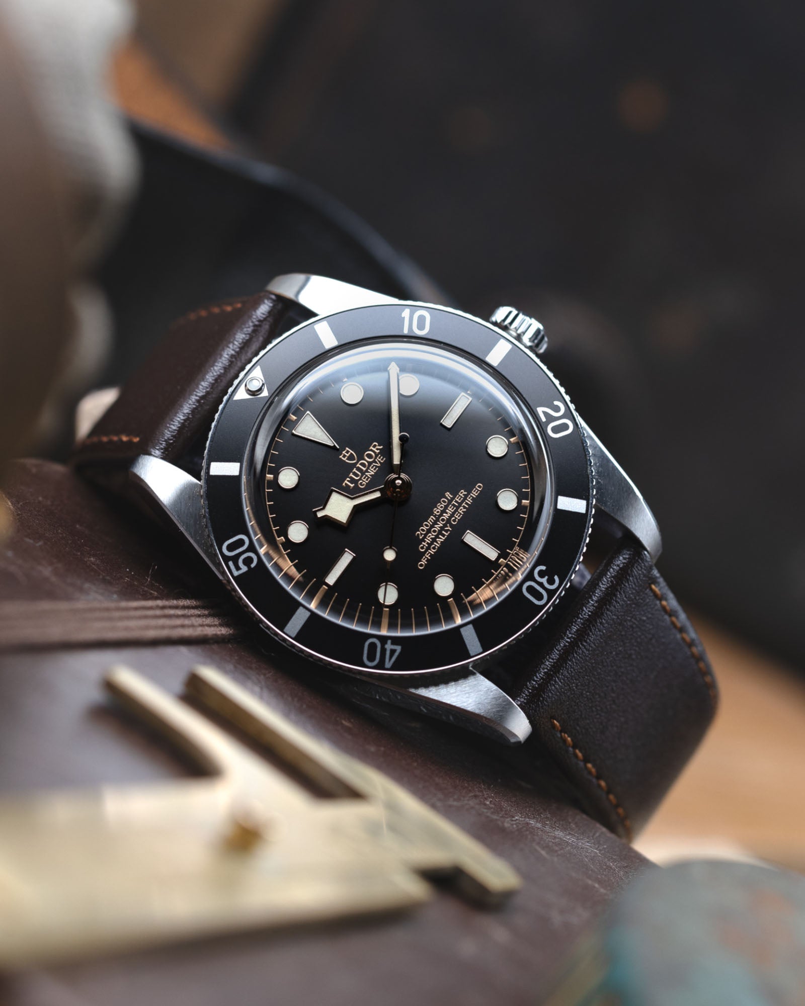Hirsch OSIRIS Brown Calf Leather Watch Strap