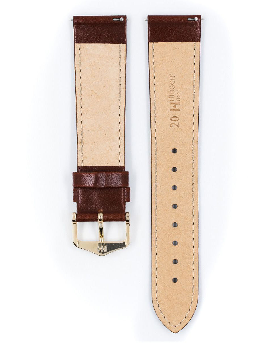Hirsch OSIRIS Light Brown Calf Leather Watch Strap