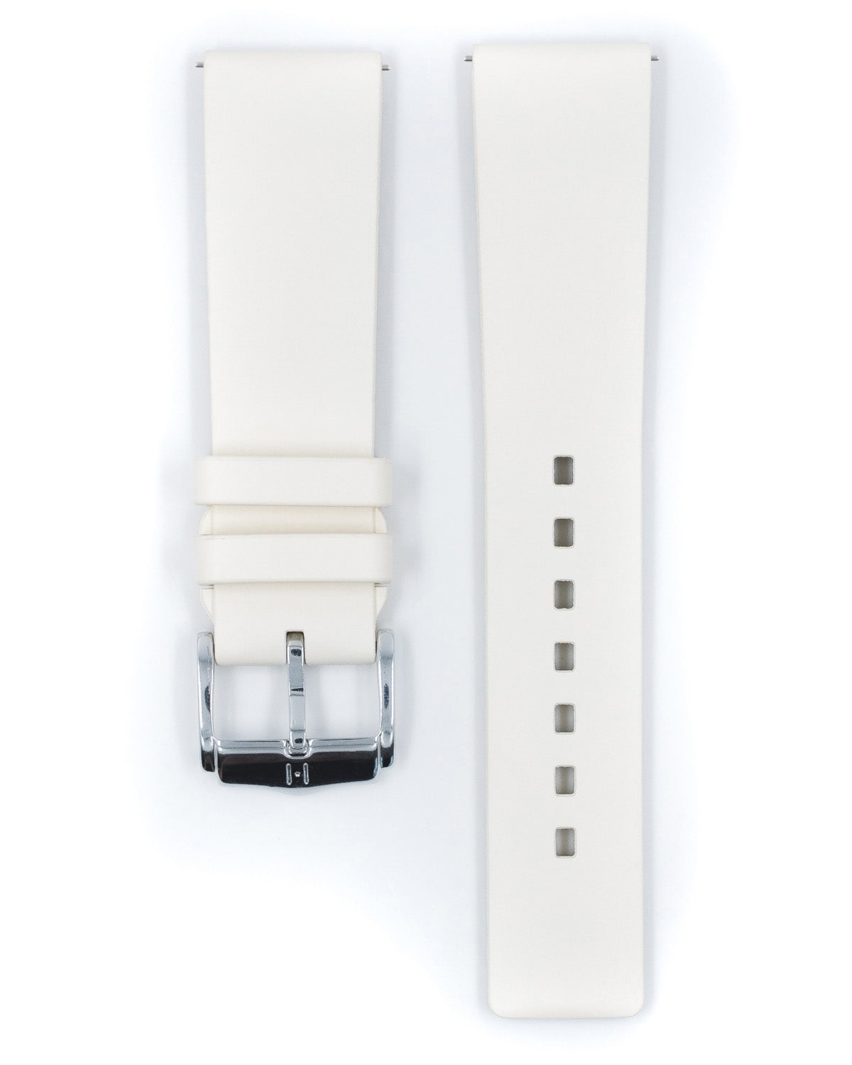 Hirsch PURE Natural Rubber Strap - White